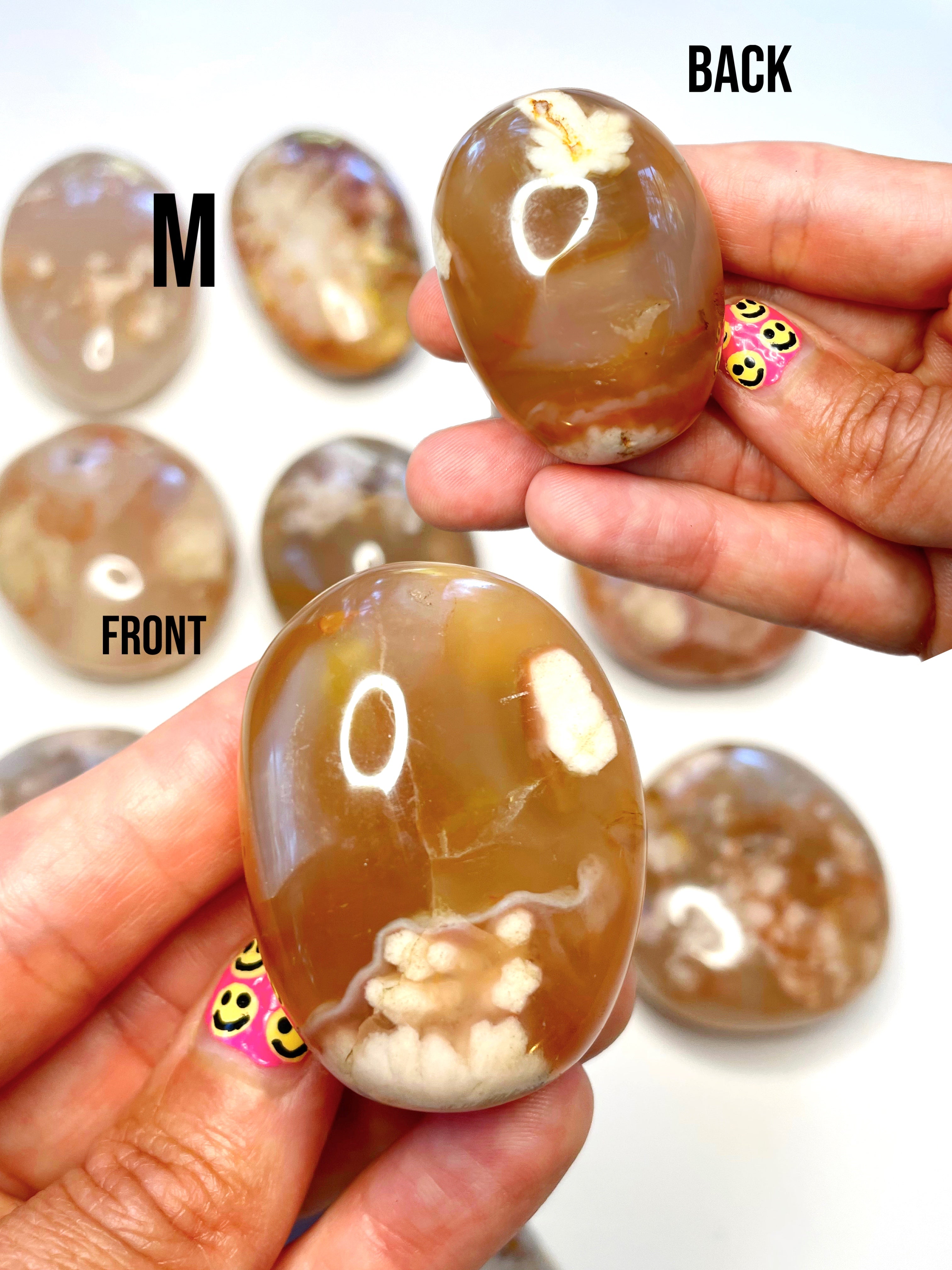 Flower Agate Palm Stones - Baltic Mermaid