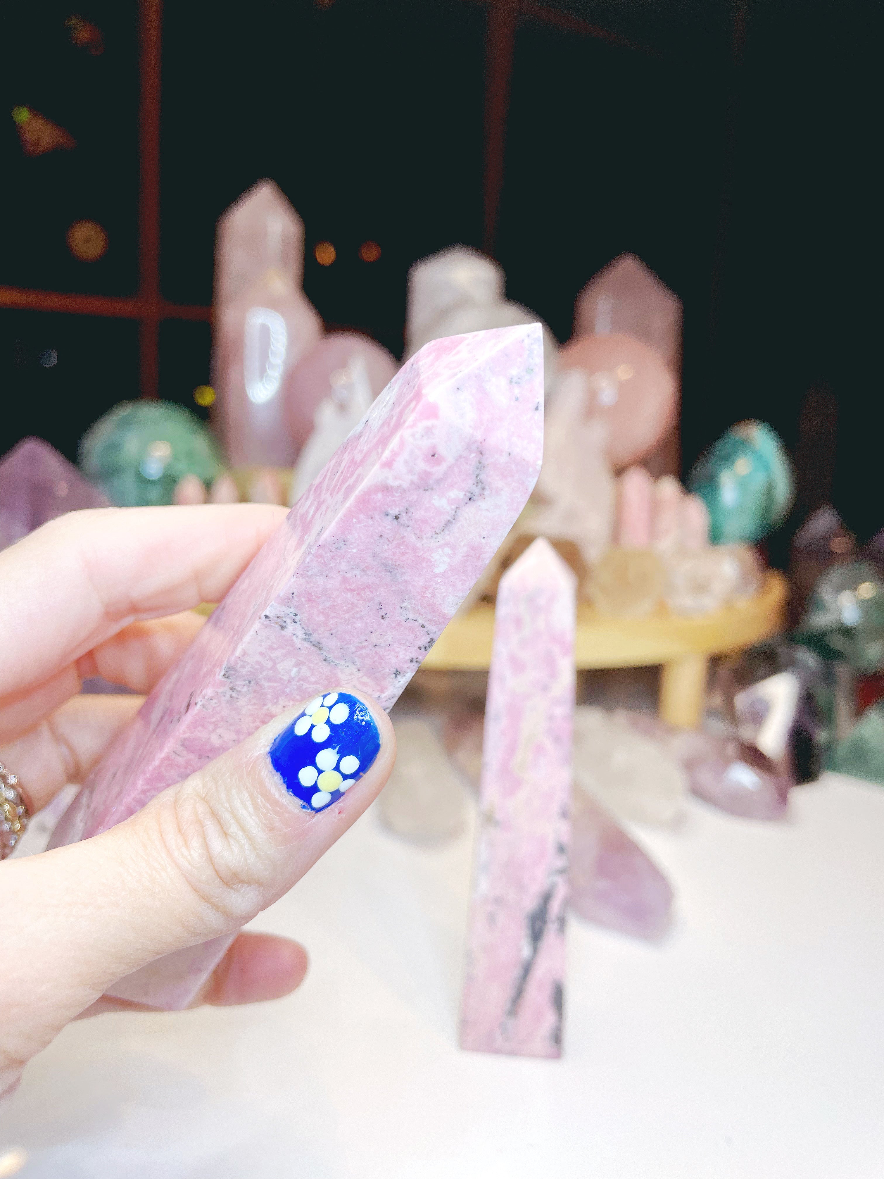 Rhodonite Obelisk - Baltic Mermaid