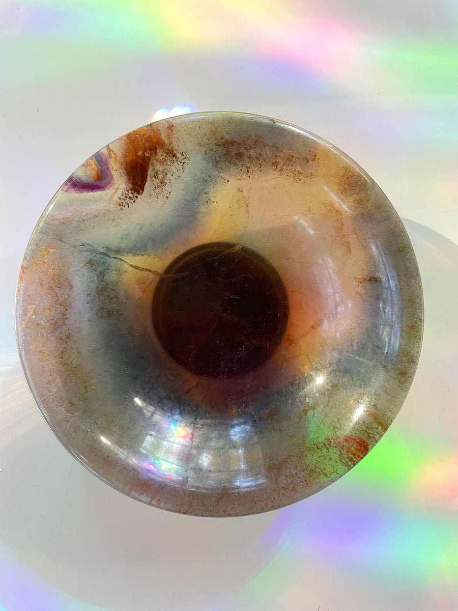 Carved Fluorite Bowl-Super Quality